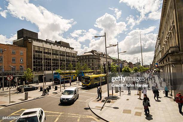 o'connell street in dublin, ireland - dublin street stock pictures, royalty-free photos & images