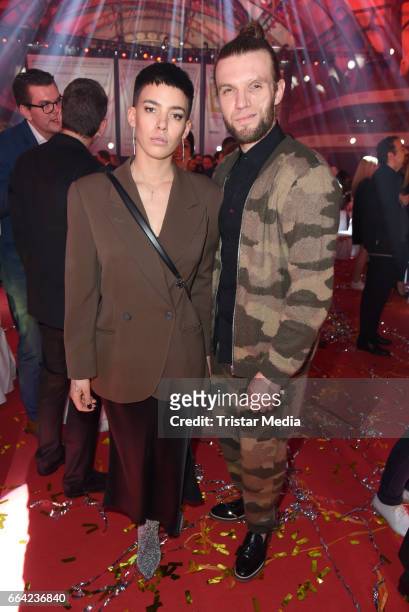 Alina Sueggeler and Andi Weizel during the LEA - PRG Live Entertainment Award 2017 After Show Party at Festhalle Frankfurt on April 3, 2017 in...