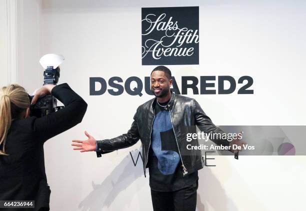 Dwyane Wade attends the Exclusive Launch of the Dsquared2 x Dwyane Wade Capsule Collection at Saks Fifth Avenue on April 3, 2017 in New York City.