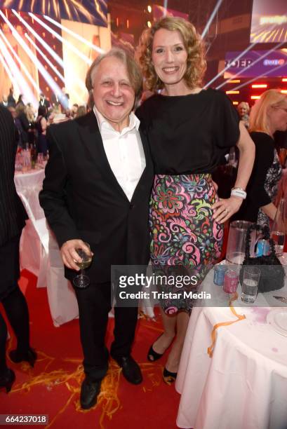 Peter Urban and Franziska Reichenbacher during the LEA - PRG Live Entertainment Award 2017 After Show Party at Festhalle Frankfurt on April 3, 2017...