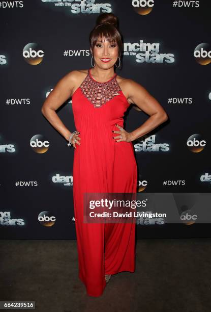 Dancer/competition judge Carrie Ann Inaba attends "Dancing with the Stars" Season 24 at CBS Televison City on April 3, 2017 in Los Angeles,...