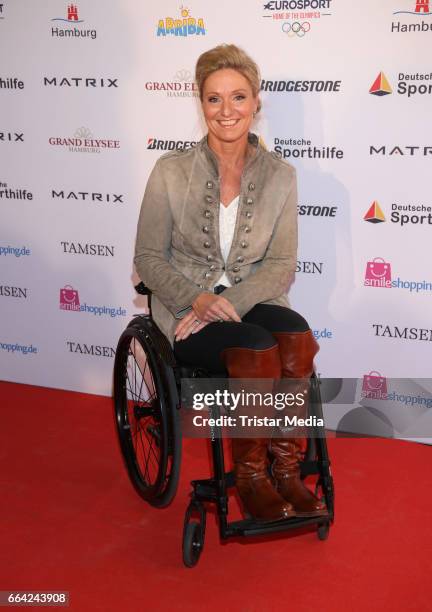 Kirsten Bruhn attends the German Sports Journalism Award 2017 at Grand Elysee Hotel on April 03, 2017 in Hamburg, Germany.