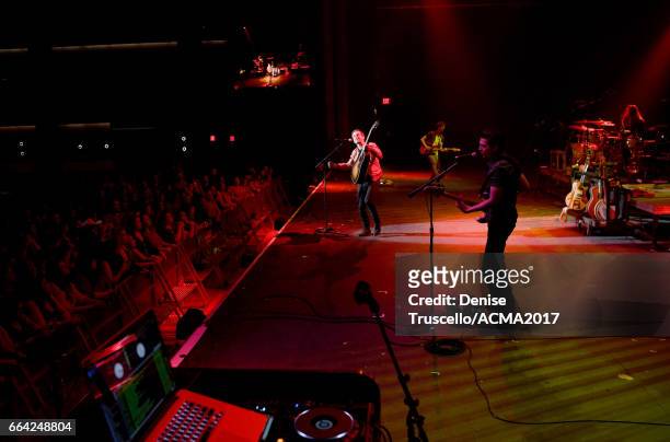 Musical group LANco performs onstage during the ACM Awards official after party at The Joint inside the Hard Rock Hotel & Casino on April 2, 2017 in...