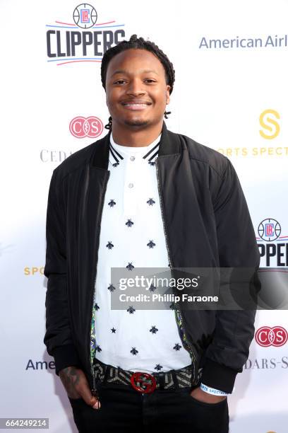 Player Marqui Christian attends 32nd Annual Cedars-Sinai Sports Spectacular at W Los Angeles - Westwood on April 3, 2017 in Los Angeles, California.