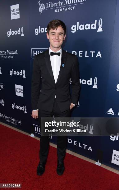 YouTube Personality Connor Franta attends the 28th Annual GLAAD Media Awards in LA at The Beverly Hilton Hotel on April 1, 2017 in Beverly Hills,...