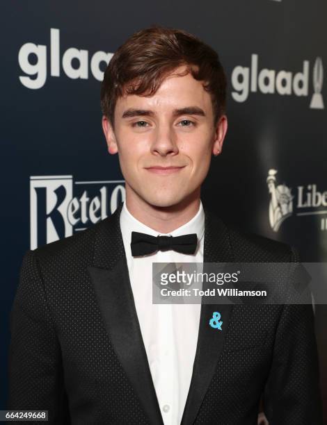 YouTube Personality Connor Franta attends the 28th Annual GLAAD Media Awards in LA at The Beverly Hilton Hotel on April 1, 2017 in Beverly Hills,...