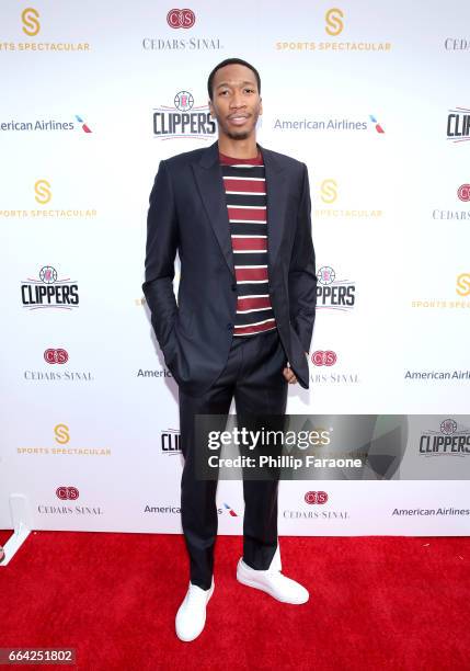 Player Wesley Johnson attends 32nd Annual Cedars-Sinai Sports Spectacular at W Los Angeles - Westwood on April 3, 2017 in Los Angeles, California.