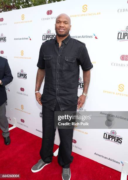 Player Marreese Speights attends 32nd Annual Cedars-Sinai Sports Spectacular at W Los Angeles - Westwood on April 3, 2017 in Los Angeles, California.