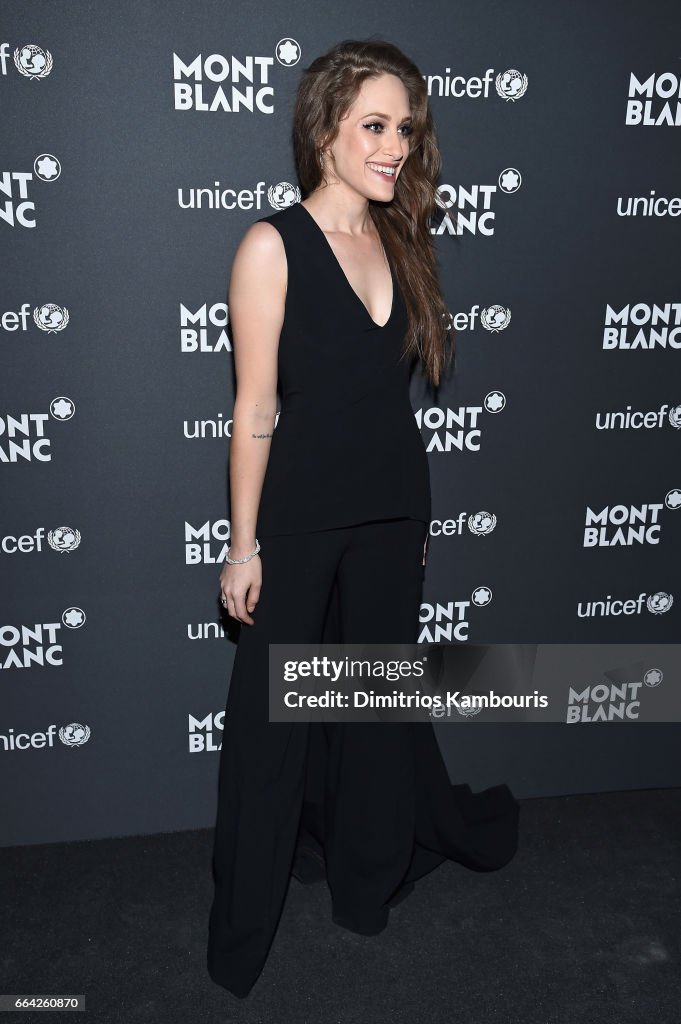 Carly Chaikin attends the Montblanc & UNICEF Gala Dinner at the New