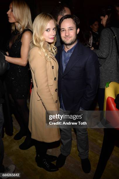 Caitlin Mehner and Danny Strong attend "The Assignment" New York screening after party at the Whitby Hotel on April 3, 2017 in New York City.