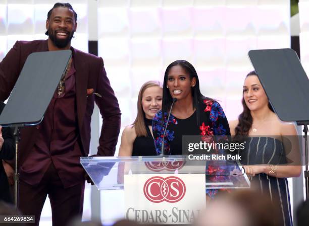 Honorees DeAndre Jordan, Madison Kocian, Kristi Castlin and Jordyn Wieber accept the Sports Spectacular Olympian Award onstage during 32nd Annual...