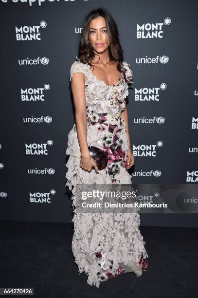 Touriya Haoud attends the Montblanc & UNICEF Gala Dinner at the New York Public Library on April 3, 2017 in New York City.