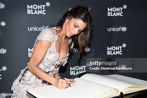 Touriya Haoud attends the Montblanc & UNICEF Gala Dinner at the New York Public Library on April 3, 2017 in New York City.