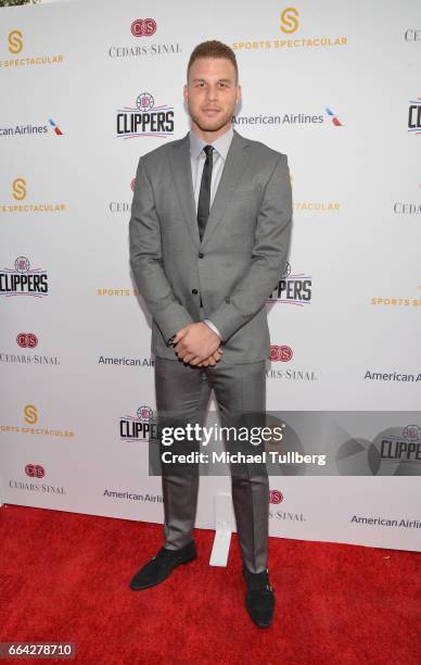 Player Blake Griffin attends the 32nd Annual Cedars-Sinai Sports Spectacular Gala at W Los Angeles - Westwood on April 3, 2017 in Los Angeles,...