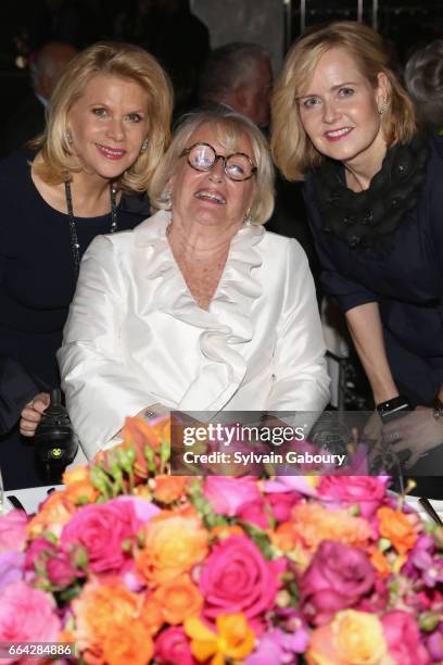 Francine LeFrak, Camilla Dietz Bergeron and Kara Ross attend 17th Edition of LOOT: MAD About Jewelry at Museum Of Arts And Design on April 3, 2017 in...