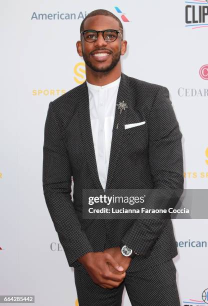 Player Chris Paul attends the 32nd Annual Cedars-Sinai Sports Spectacular Gala at W Los Angeles Westwood on April 3, 2017 in Los Angeles, California.