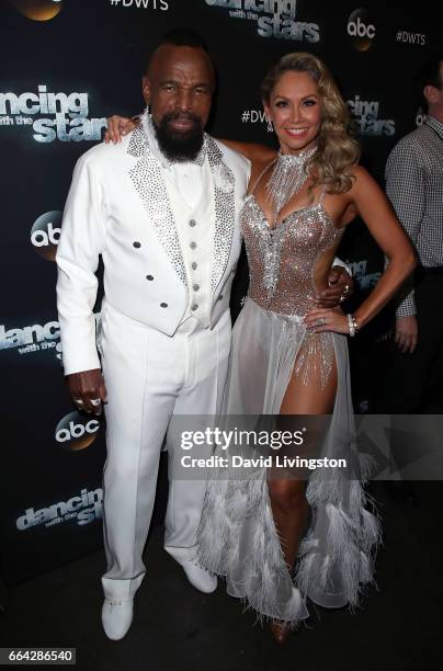 Actor Mr. T and dancer Kym Herjavec attend "Dancing with the Stars" Season 24 at CBS Televison City on April 3, 2017 in Los Angeles, California.