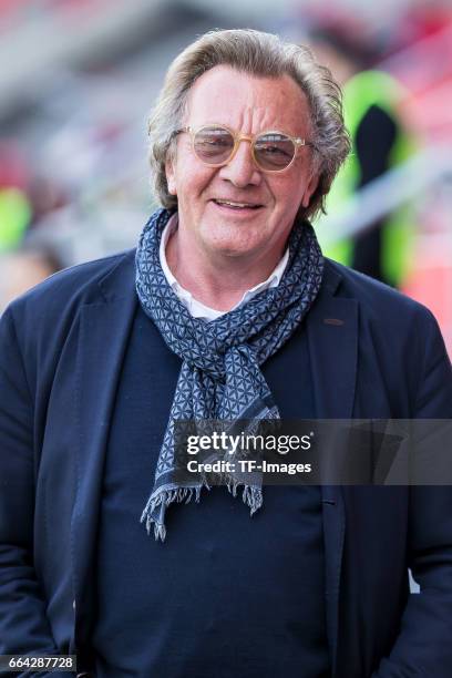 Harald Strutz of Mainz looks on during the Bundesliga match between FC Ingolstadt 04 and 1. FSV Mainz 05 at Audi Sportpark on April 2, 2017 in...