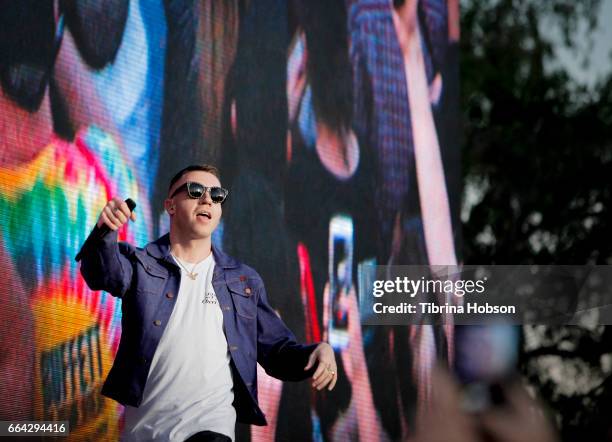 Macklemore of Macklemore and Ryan Lewis performs at the March Madness Music Festival on April 2, 2017 in Margaret T. Hance Park in Phoenix, Arizona.