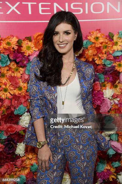 Actress Shenae Grimes-Beech attends the Secret Extensions Salon Edition Double Volume Launch at Blushington on April 3, 2017 in Los Angeles,...