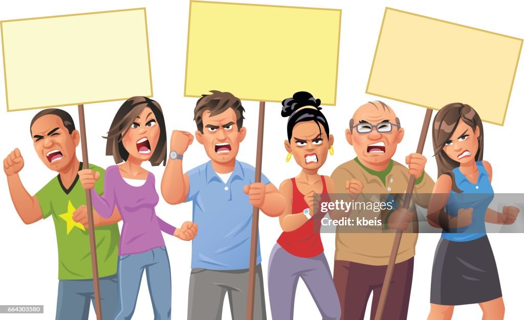 People Protesting High-Res Vector Graphic - Getty Images