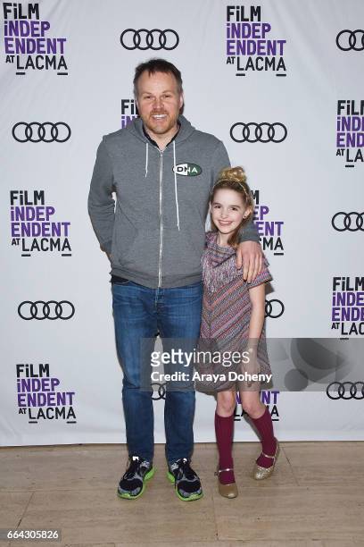 Marc Webb and Mckenna Grace attend the Film Independent at LACMA special screening of "Gifted" at Bing Theatre At LACMA on April 3, 2017 in Los...