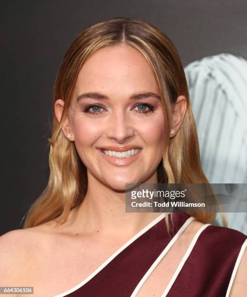 Jess Weixler attends the premiere Of AMC's "The Son" at ArcLight Hollywood on April 3, 2017 in Hollywood, California.