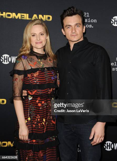 Aimee Mullins and Rupert Friend attend the ATAS Emmy screening of Showtime's "Homeland" at NeueHouse Hollywood on April 3, 2017 in Los Angeles,...