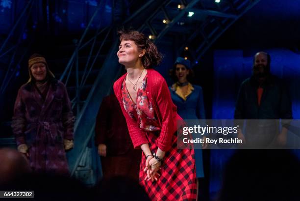 Phillipa Soo attends the "Amelie" Broadway Opening Night - Arrivals and Curtain Call at Walter Kerr Theatre on April 3, 2017 in New York City.