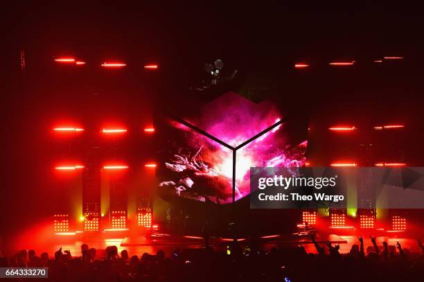 Deadmau5 performs at Hammerstein Ballroom on March 31, 2017 in New York City.