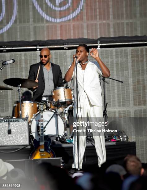 Leon Bridges performs at the NCAA March Madness Music Festival 2017 on April 1, 2017 in Margaret T. Hance Park in Phoenix, Arizona.