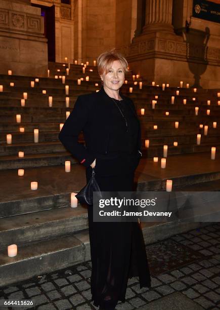 Deborra-Lee Furness arrives to the Montblanc & UNICEF Gala Dinner at the New York Public Library on April 3, 2017 in New York City.