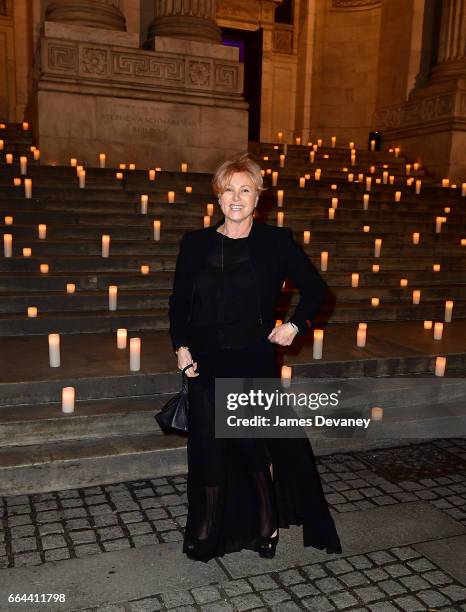 Deborra-Lee Furness arrives to the Montblanc & UNICEF Gala Dinner at the New York Public Library on April 3, 2017 in New York City.