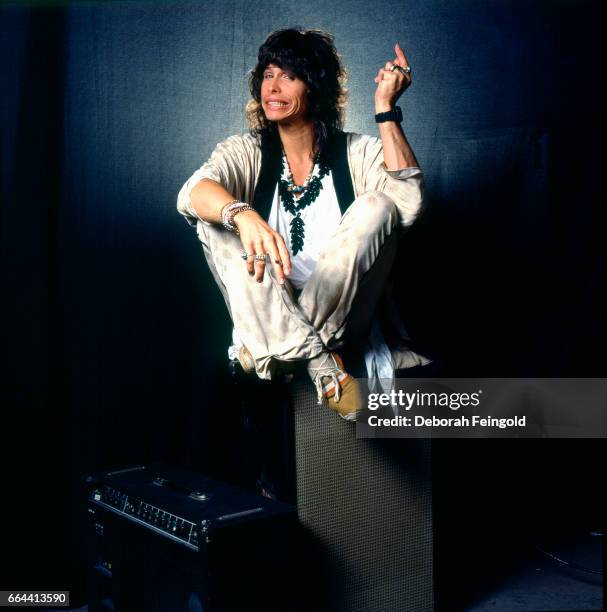 Deborah Feingold/Corbis via Getty Images) Aerosmith singer Steven Tyler, Boston, Massachusetts, September 1985.