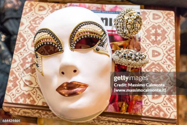 a classic handmade venice mask for carnival - venice carnival 2013 stock pictures, royalty-free photos & images