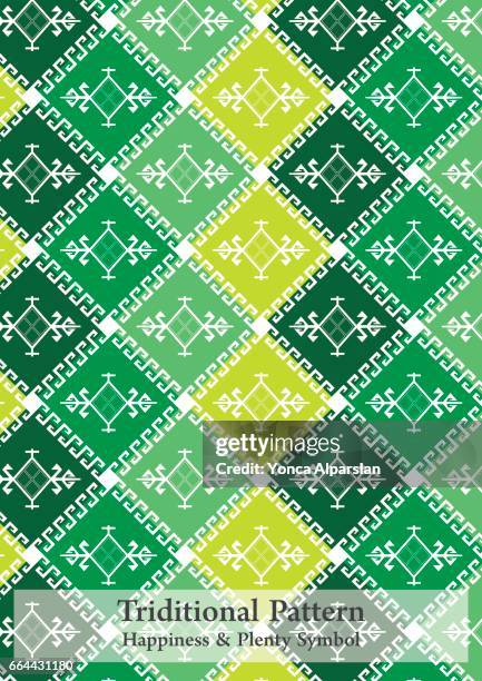 triditional pattern 'happiness&plenty symbol' - turkish people stock illustrations