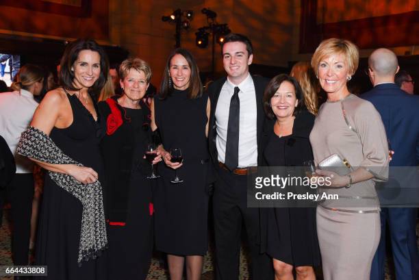Stacey Thomas, Carrie Stevens, Dawn Kenndey, Andrew Thomas, Terri Tierney and Carol Brown attend Tisch School Gala 2017 at Cipriani 42nd Street on...