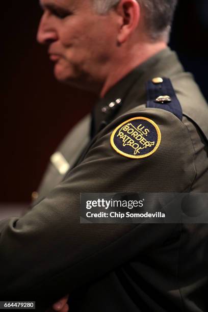 Homeland Security Department Joint Task Force West Director Paul Beeson of the U.S. Border Patrol prepares to testify before the House Homeland...