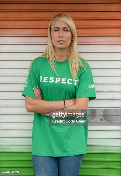 Dublin , Ireland - 4 April 2017; Stephanie Roche of Republic of Ireland following a women's national team press conference at Liberty Hall in Dublin.