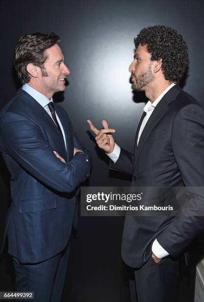 Hugh Jackman and Omar Samra attend the Montblanc & UNICEF Gala Dinner at the New York Public Library on April 3, 2017 in New York City.