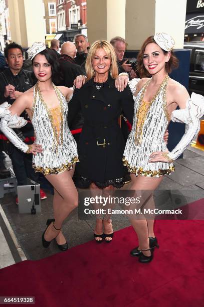 Sarah Hadland attends the opening night of "42nd Street" at Theatre Royal on April 4, 2017 in London, England. The opening night is a fundraising...