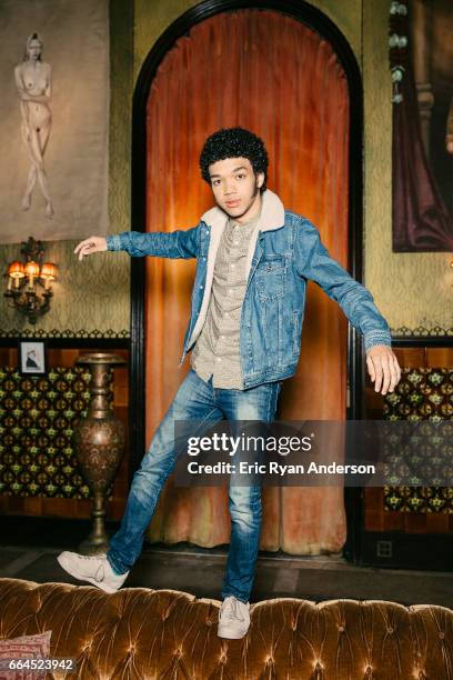 Actor Justice Smith is photographed for The Hollywood Reporter on October 22, 2016 in New York City.