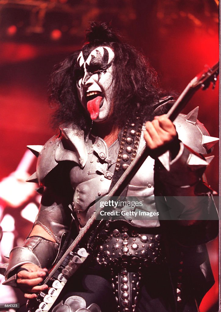 Gene Simmons of Kiss, the legendary rock band, perform at the HSBC