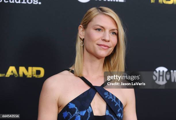 Actress Claire Danes attends the ATAS Emmy screening of Showtime's "Homeland" at NeueHouse Hollywood on April 3, 2017 in Los Angeles, California.