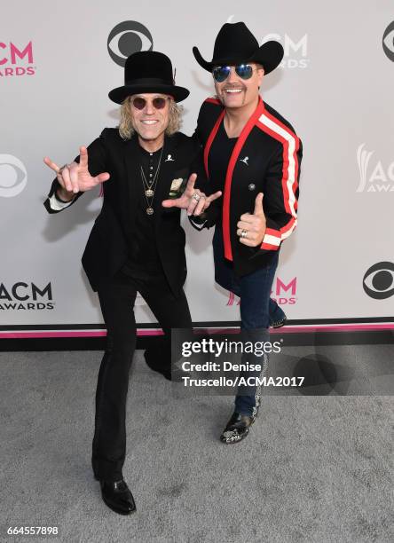 Big Kenny and John Rich of Big and Rich attend the 52nd Academy of Country Music Awards at Toshiba Plaza on April 2, 2017 in Las Vegas, Nevada.