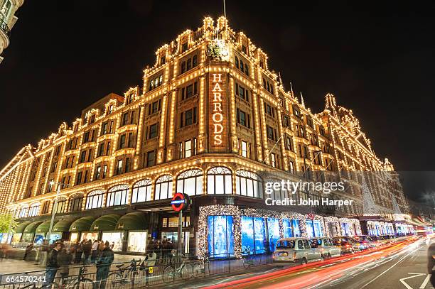 harrod's at christmas, london - harrods 個照片及圖片檔