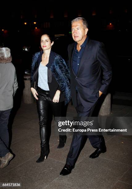 Mario Testino and Carolina Adriana Herrera attend the art exhibition belonging to Eduardo and Mariana Hochschild at Sala Alcala 3 on February 20,...