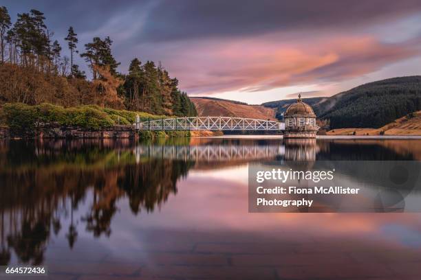 the old water tower, talla reservoir - romantic sky stock pictures, royalty-free photos & images