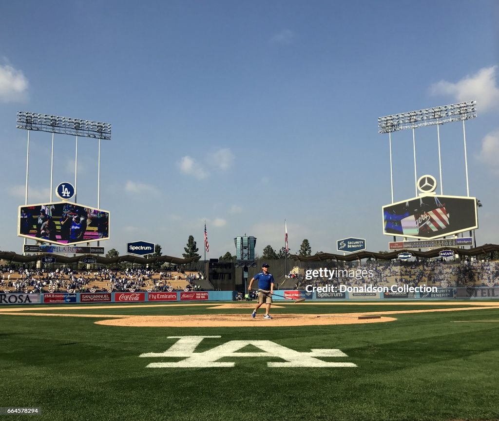 Dodger Stadium from Behind Home Plate