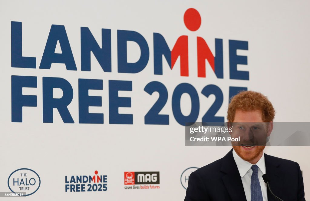 Prince Harry Attends The Landmine Free World 2025 Reception On International Mine Awareness Day